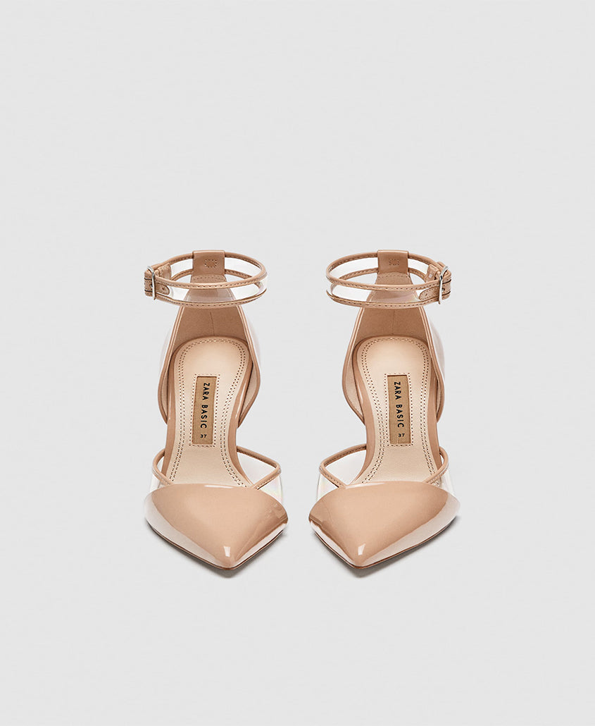 embossed backpack in brown