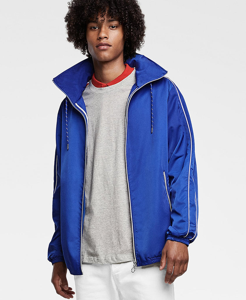 embossed backpack in brown